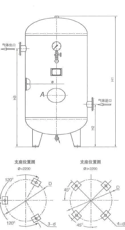 申江碳钢储气罐原型号资料图表 1